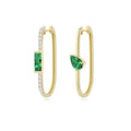 Laodun Fine Women Jewelry S925 Huggie Earrings Luxury Elegant Geometric Personalized CZ Sterling Silver Earrings Vermeil
