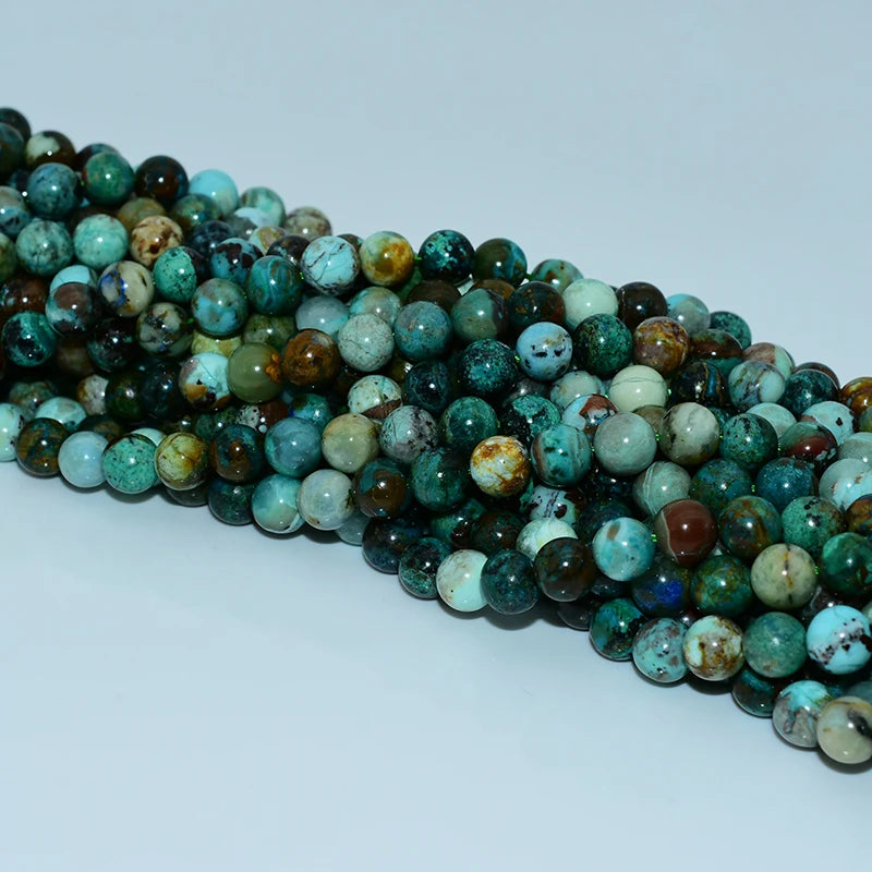 Wholesale 6/8/10mm Natural Multicolor Chrysocolla Loose Gemstone Beads for DIY Jewelry