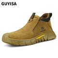 GUYISA Custom Steel Toe Safety Boots Anti-Scalding Feature for Factory Use in Autumn and Winter