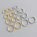 Fashion 925 Sterling Silver Pave Chunky Thick Small Big Large Men Earring Solid 18k Gold Plated Filled Hoop Women Earrings Hoops