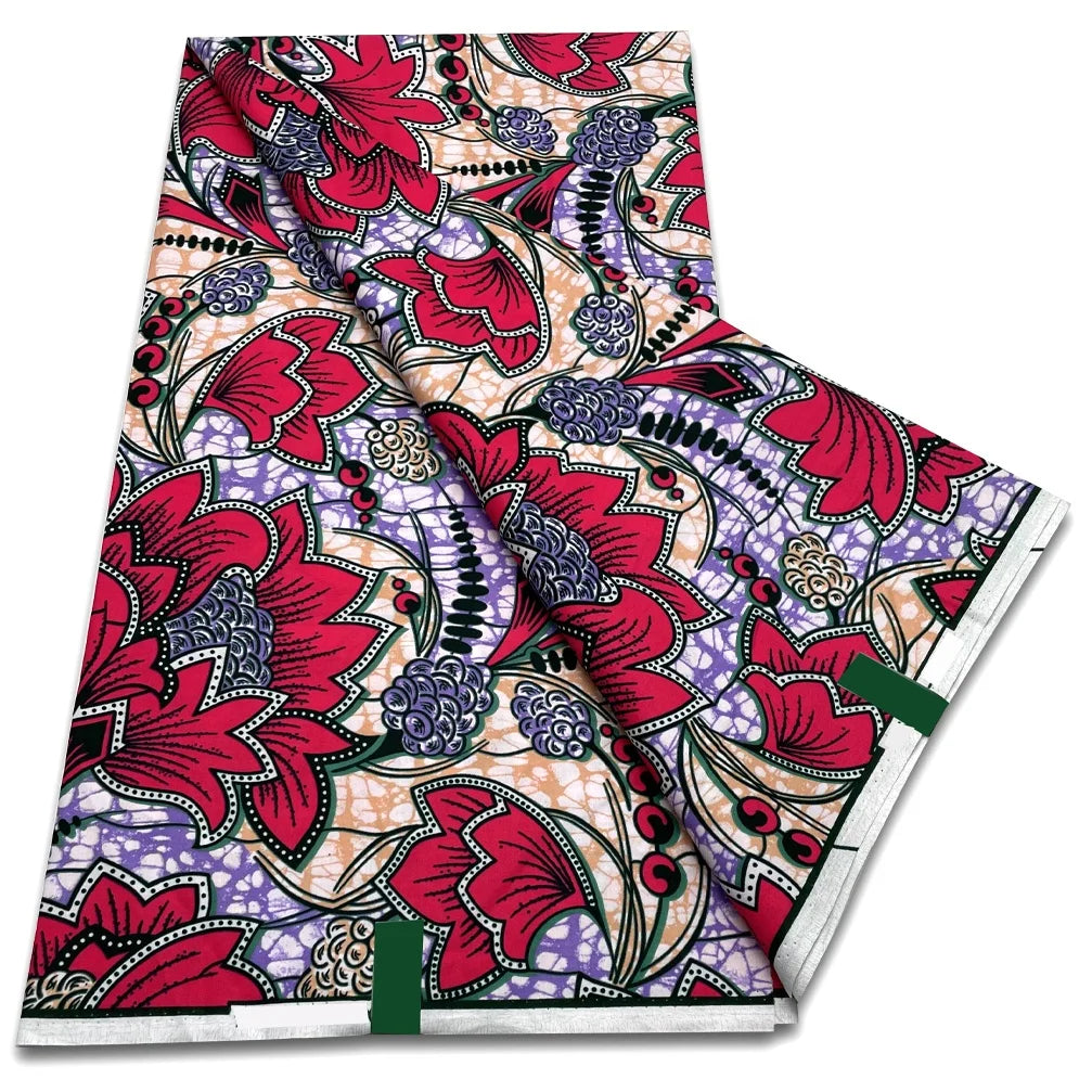 Nice Design Telas 100% Cotton African Real Wax Prints Cotton Ankara Fabric for Garments