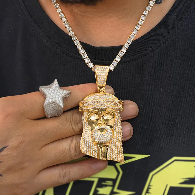 Christian Hip Hop Jewelry Pass Diamond Tester Bling 925 Silver Iced Out GRA VVS Moissanite Jesus Christ Pendant for Chain Men