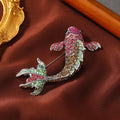 MT040225 Fashion Rhinestones Fish Brooch Women Crystal Brooch Jewelry