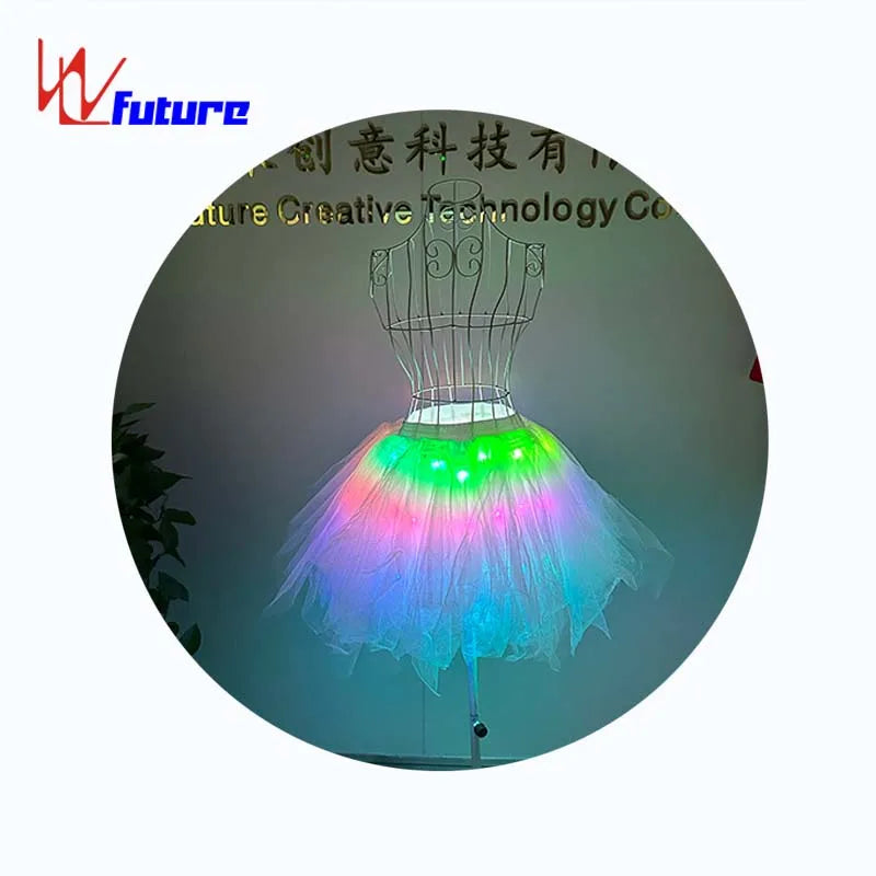 White Swan Role Play LED Luminous Ballet Dance Costume Dresses Performance Waltz Ballroom Dress for Girls Adults Black 1 Piece