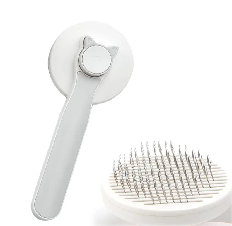 Self Cleaning Kitten Brush Short Long Haired Dog Slicker Cat Grooming Brush Remove Loose Fur Dead Undercoat