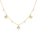 Wholesale Necklaces Twinkling Stars Fine Line Brass Necklace Brazilian Gold Jewelry Trendy Luxury Gold