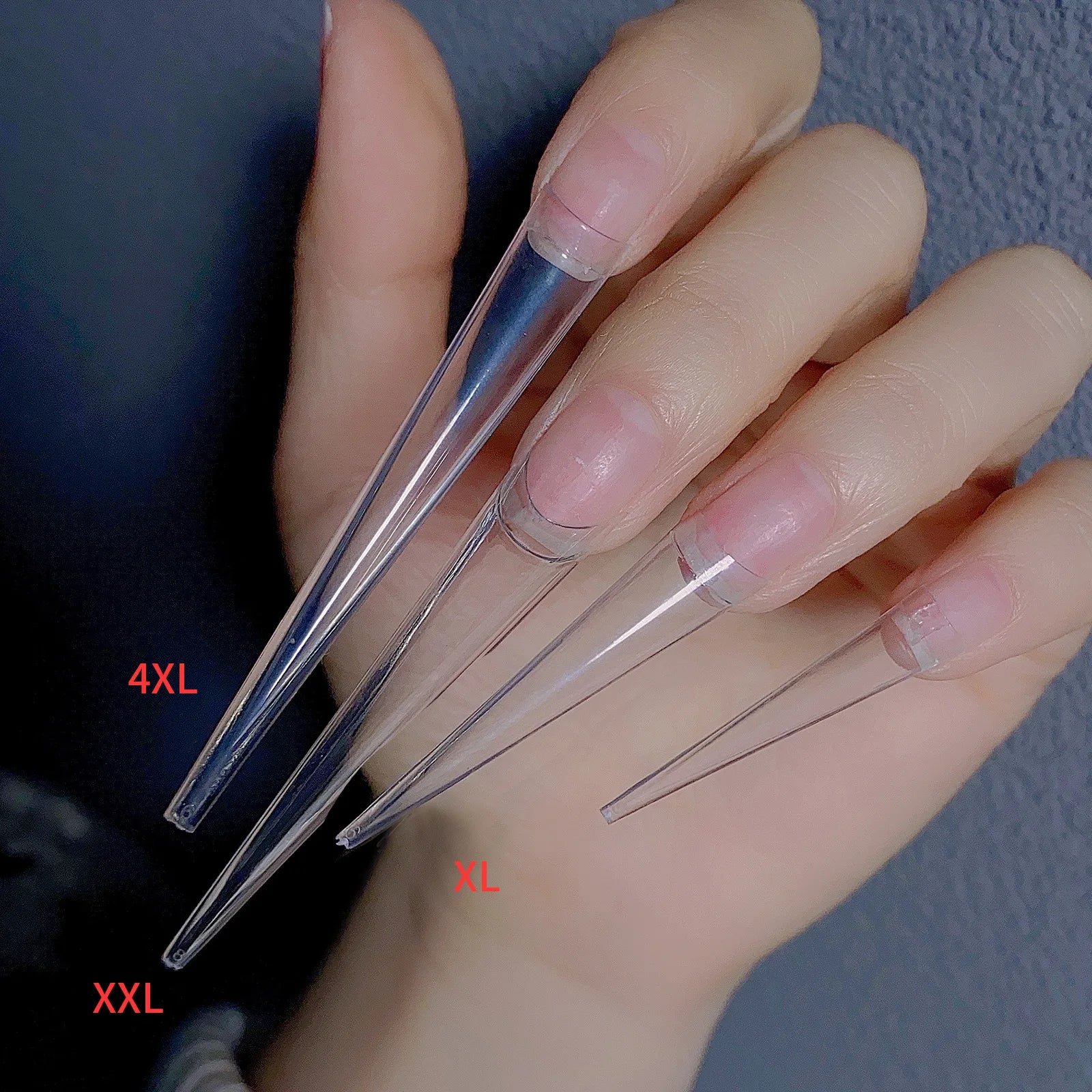Newest Arrival XL 2XL 3XL 4XL Pointed Sharp False Nails XXL Stiletto Nail Tip 500pcs/Bag