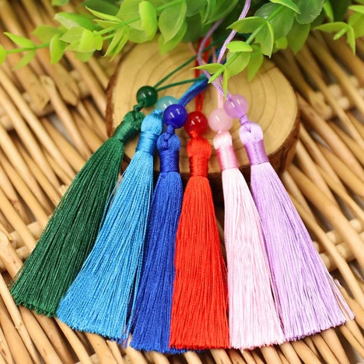Factory Sale 7cm Long Multi Color Decoration Rayon Tassels for Bookmarks Making Jewelry
