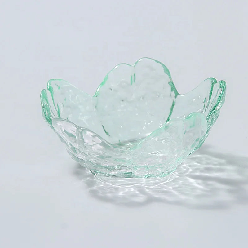 Mini Glass Seasoning Small Dish Cherry Blossoms Multi Purpose Sauce Bowl Nordic Style Flower Shaped