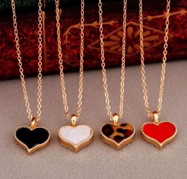 AA00323 Hot Selling Classic O Shaped Chain Love Pendant Choker Necklace Heart Shaped Pendant Necklace