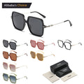 2024 Trendy Tr90 Sunglasses Fashion European and American Style Oversized Big Frame Square Polarized Luxury Sunglasses for Women