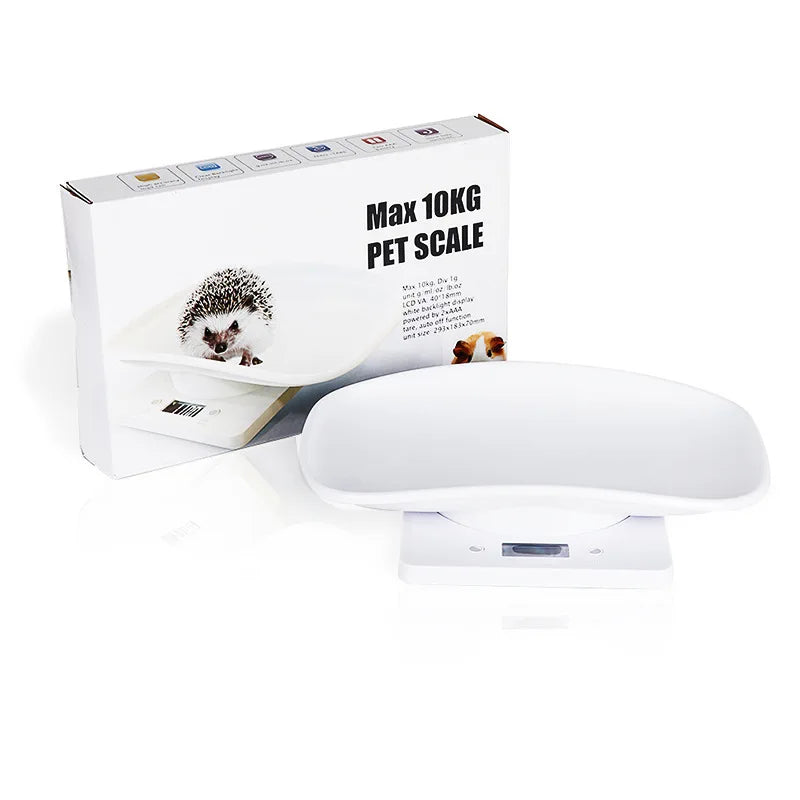 Mini 10kg Electronic Veterinary Instrument Tray for Pets Cross-Border Kitchen Scale with Dog Weight Monitoring