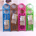 Simple 6-story Shoe Rack Metal Mesh Shoe Storage Rack With X-shaped Fixed Frame Rustic Brown