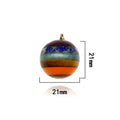 HZ Custom Natural Quartz Crystal Gemstone Ball Pendants 7 Chakra Necklace Pendant for Jewelry
