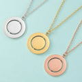 Hot Selling Customization Stainless Steel Disc Pendant Necklace Glossy Round Pendant Necklace Wholesales