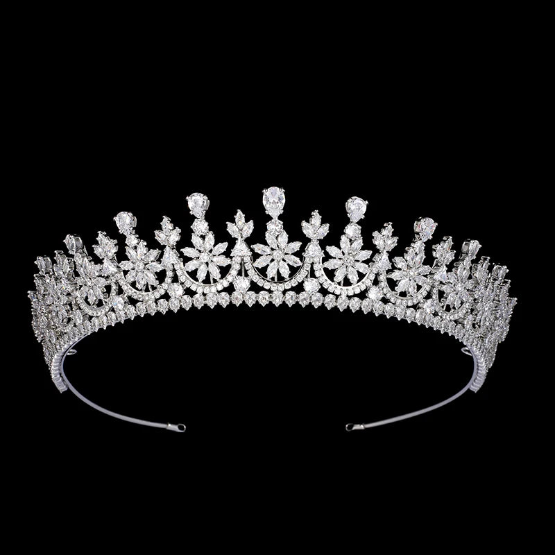 Bridal Accessories Crystal Hair Bun Jewelry Elegant Wholesale Crown Handmade Wedding Tiara Women Fashion Gift BC7029