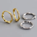 Wholesales Jewelry 925 Sterling Silver Irregular Twist Hoop Earrings for Women Jewelry Drop Shipping
