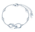 Fine Jewelry Anchor Infinity Symbol Sterling Silver Bracelet