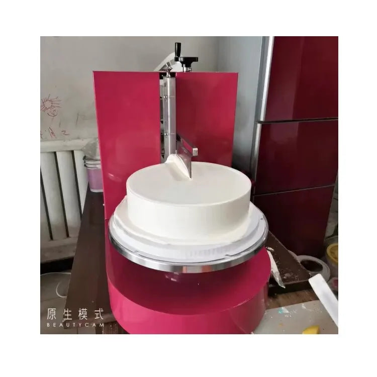 Hot Sale Cake Icing Smoothing Coating Birthday Cake Bread Ice Cream Smearing Spreading Automatic Cake Icing Decorating Machine