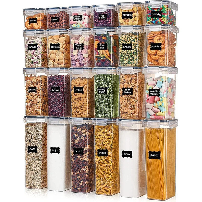 Hot Selling Cross-Border PP Crisper Sealed Jar Plastic Kitchen Storage Box for Refrigerator Food Grain Snack Bucket Storage