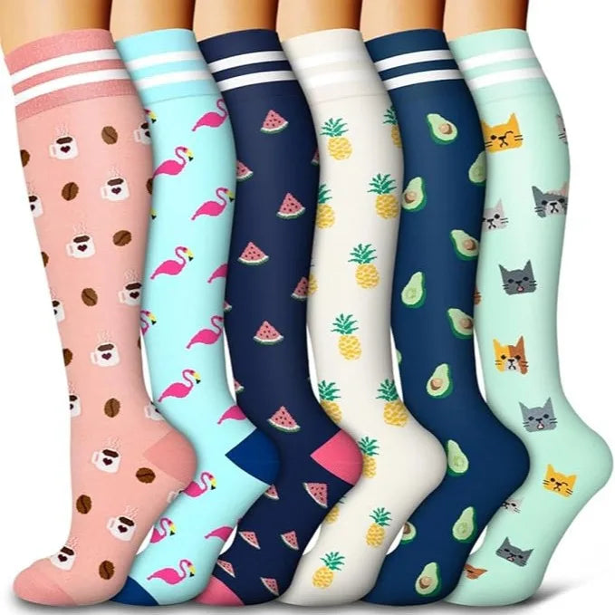 Compression Socks for Men & Women 20-30 MmHg Graduated Supports Socks for Soccer Running Nurses