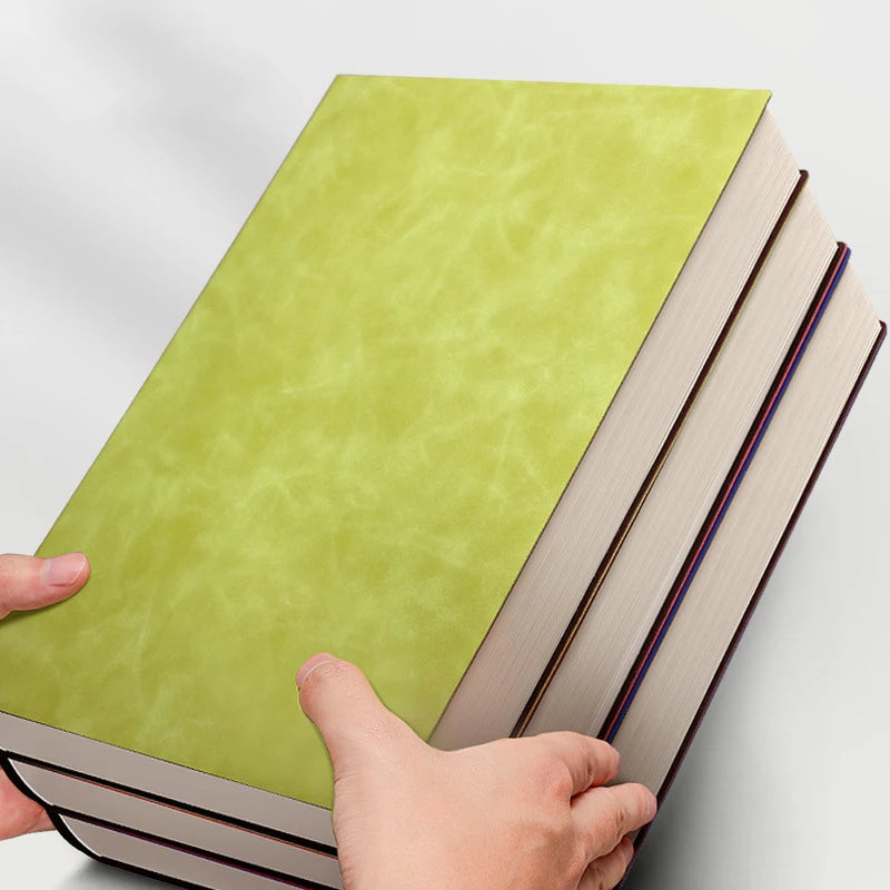 A4 Thick Book Thickened Large Notepad Soft Leather Diary School Notebooks Journal Notebook for Students Customizable