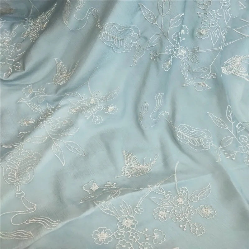 Diy Handmade 3D Three-dimensional Embroidery Ethnic Clothing Fabric Chinese Style Embroidered Skirt Fabric