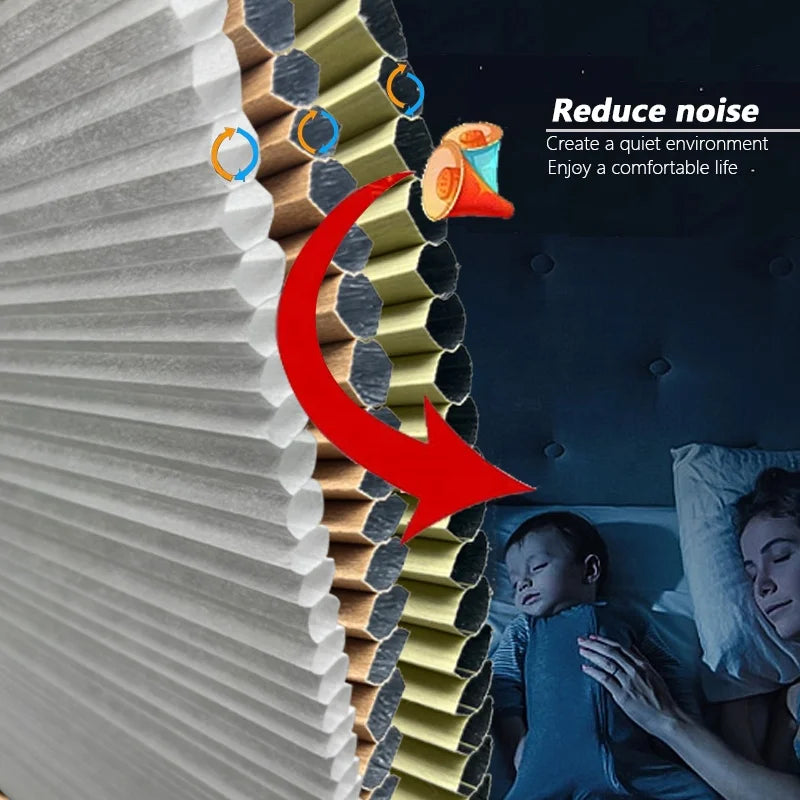 100% Blackout Waterproof Modern Honeycomb Blinds with Anti-UV Fabric 5 Year Warranty for Home & Office