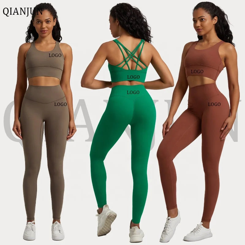 Sports Fitness Yoga Wear Leggings Sets Fitness Women Custom Ladies Gym Fitness Sets Wear Workout Clothing