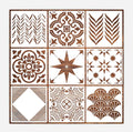 Tile Stencil for Painting 12 X12 Inch Large Wall Stencils Reusable Floor Stencil Templates