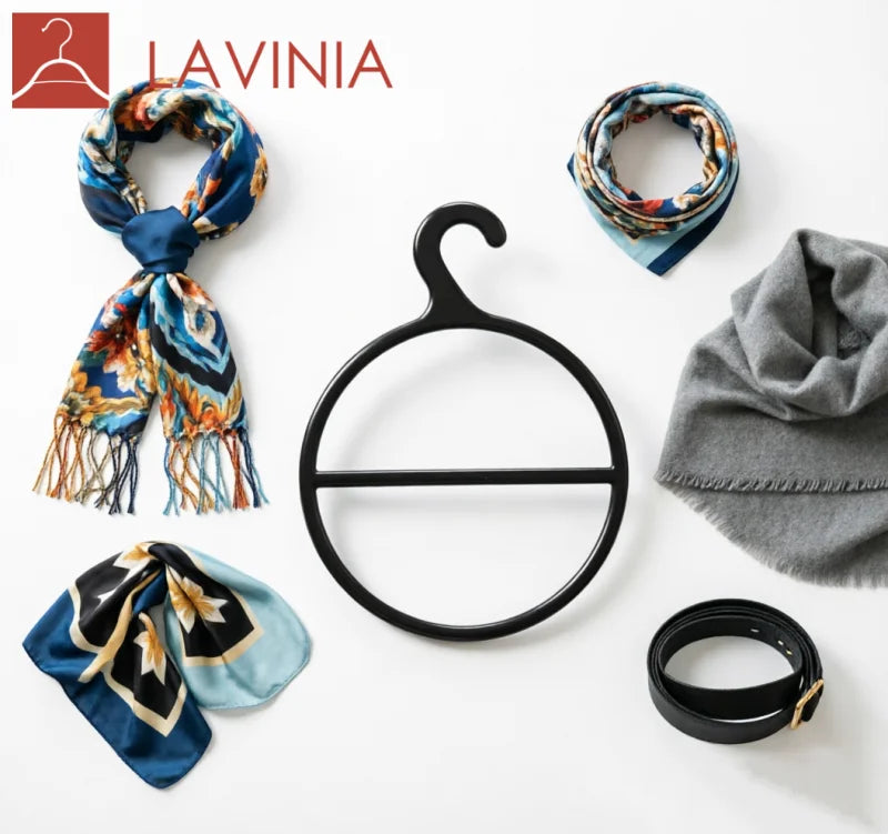 Lavinia Manufacturer Custom Plastic Round Hijab Hanger Silk Scarf Hanger Round Shape Ceintre Shawl Scarves Hanger