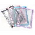 Colored Metal Clips 6 Ring Binder A6 A5 Six Holes Zipper Loose Leaf Plastic Planner Transparent Cover Folder
