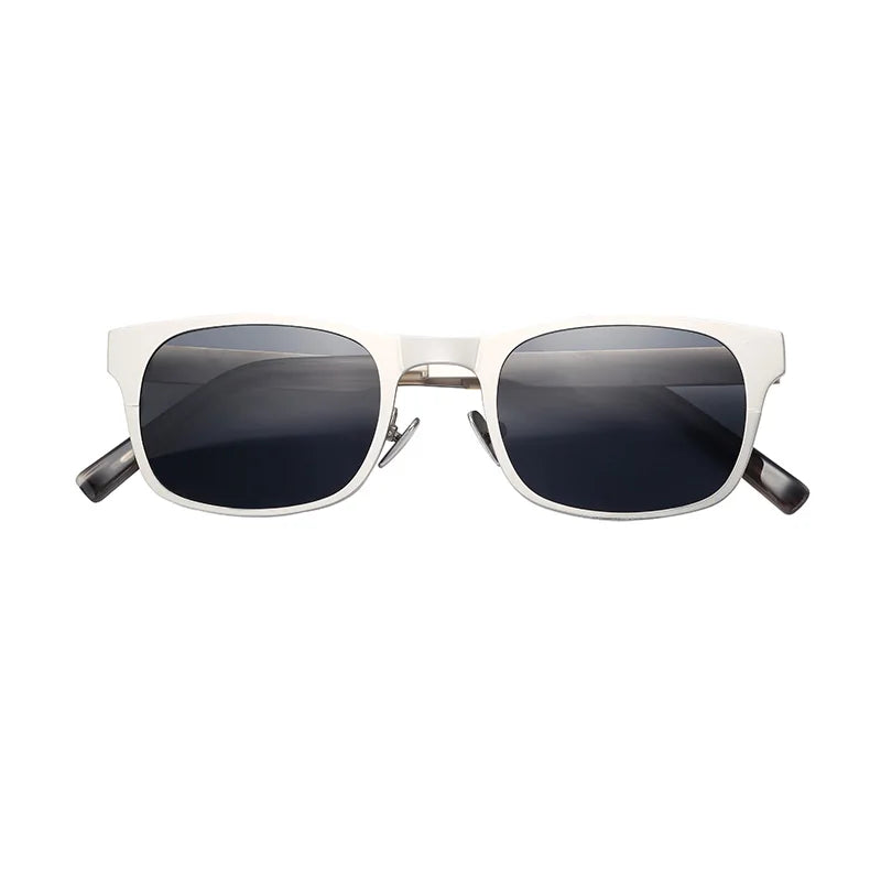 Retro Sun Shade Frames Polarized Vintage Square Unisex Fashion Metal Sunglasses