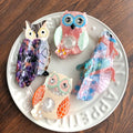 ZiTeng Vintage Owl & Locust Claw Clip Acetate Handmade Hair Decoration 12cm Size Claw Clips Customized Wholesale