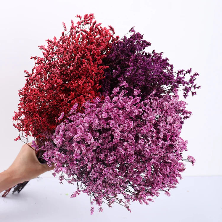 Dried Flower Crystal Flower Factory Wholesale Preserved Flowers Bouquet of Gypsophila Roses Decoration Packaging Materials