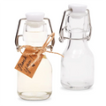 Mini 2oz 60ml Clear Swing Top Glass Bottles Storage Bottles Personalized Label Tags String for Crafts for Brandy Packed Cartons