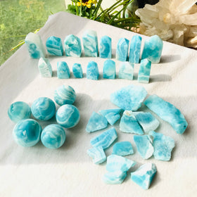 New Arrivals Raw Crystal Stone High Quality Natural Rough Larimar Irregular Shape for Decoration