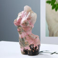 2025 Wholesale Natural Clear Quartz Crystal purple Mica crystal goddess body carving polished woman snake body statue Folk Crafts