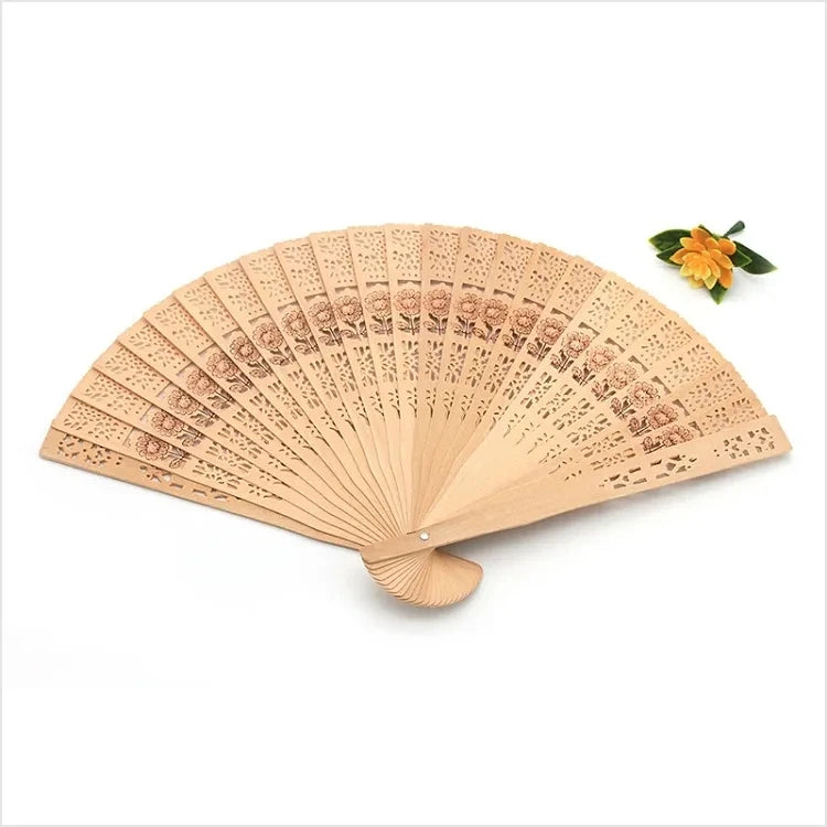 High Quantity Popular Plain Custom Wooden Folding Hand Fans for Wedding