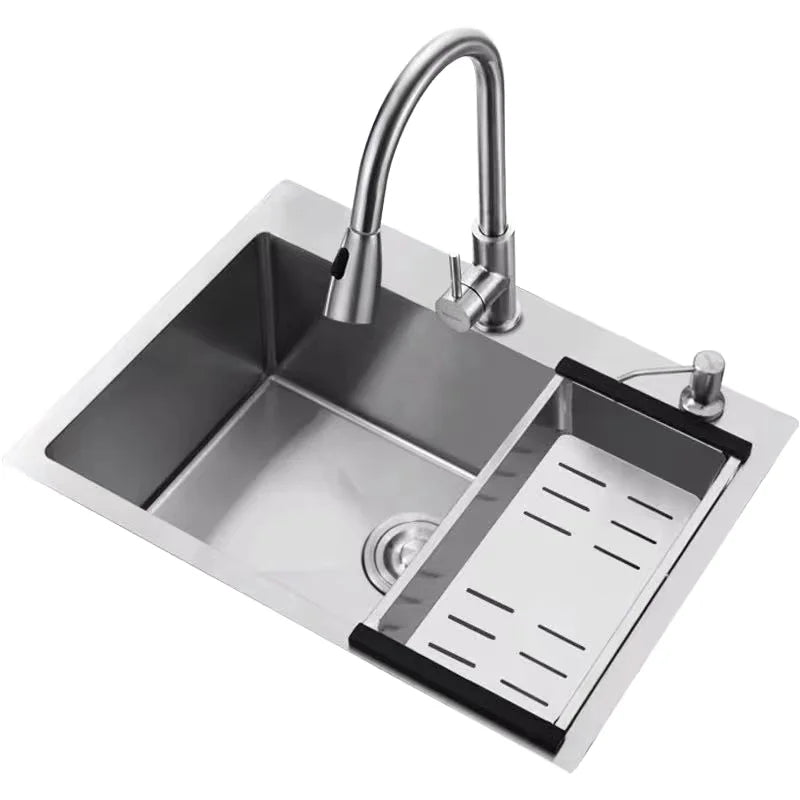 Handmade Premium Quality Single  Bowl Rectangular Design Stainless Steel Kitchen Sink