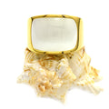 Trending Stainless Steel Men Rings Gold Silver Plated White Stone Opal Rings for Men