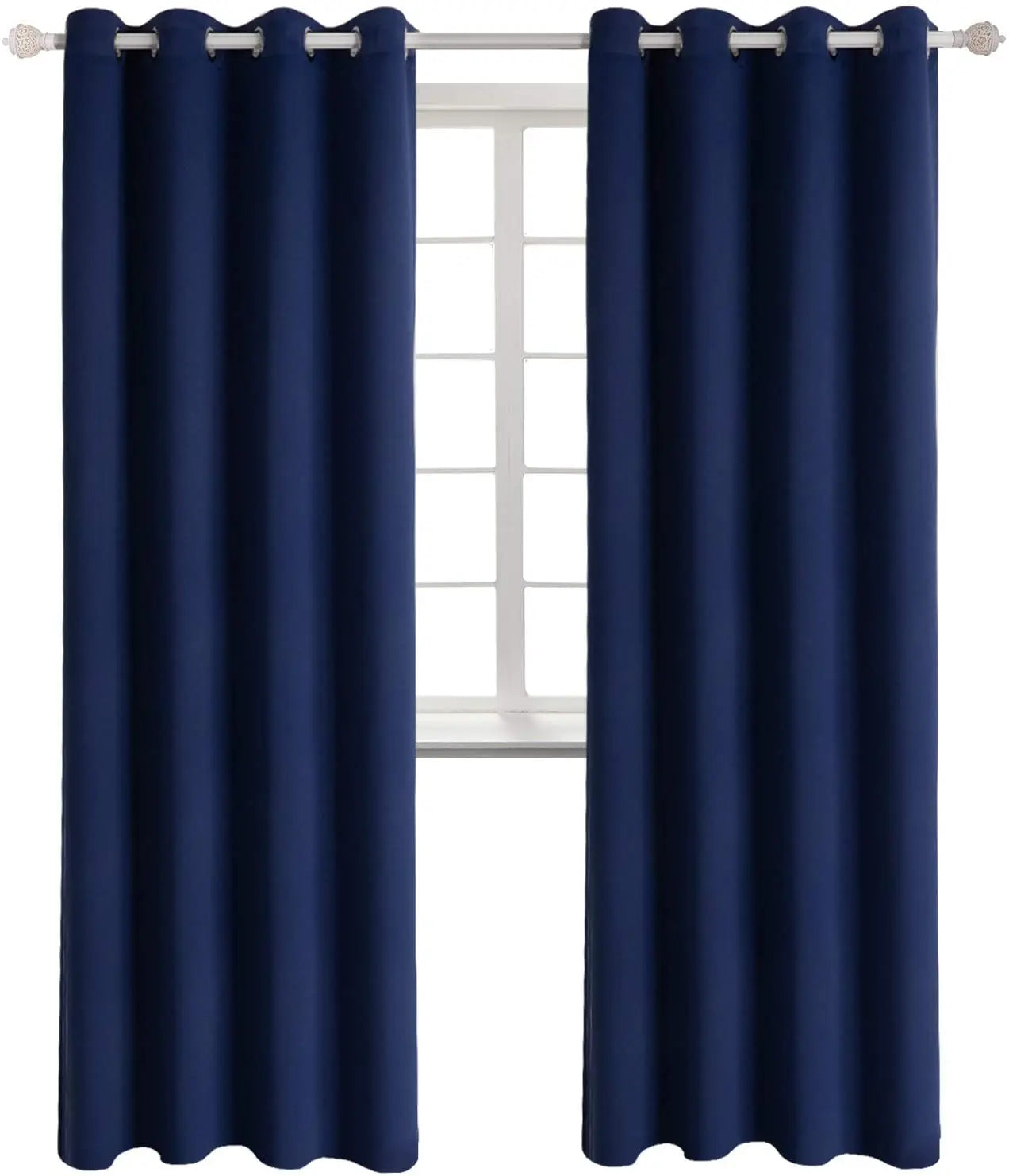DaiRui Custom Curtain Design Thermal Blue Eyelet Blackout Curtains for the Living Room