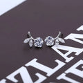925 sterling silver leave Stud Earrings for Women Elegant Wedding Jewelry pendientes mujer moda 2019 Brincos