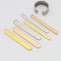 Simple Classic High Mirror Polish DIY Custom Message Text Logo Available Stainless Steel Blank Bar Rings for Open Rings Bend