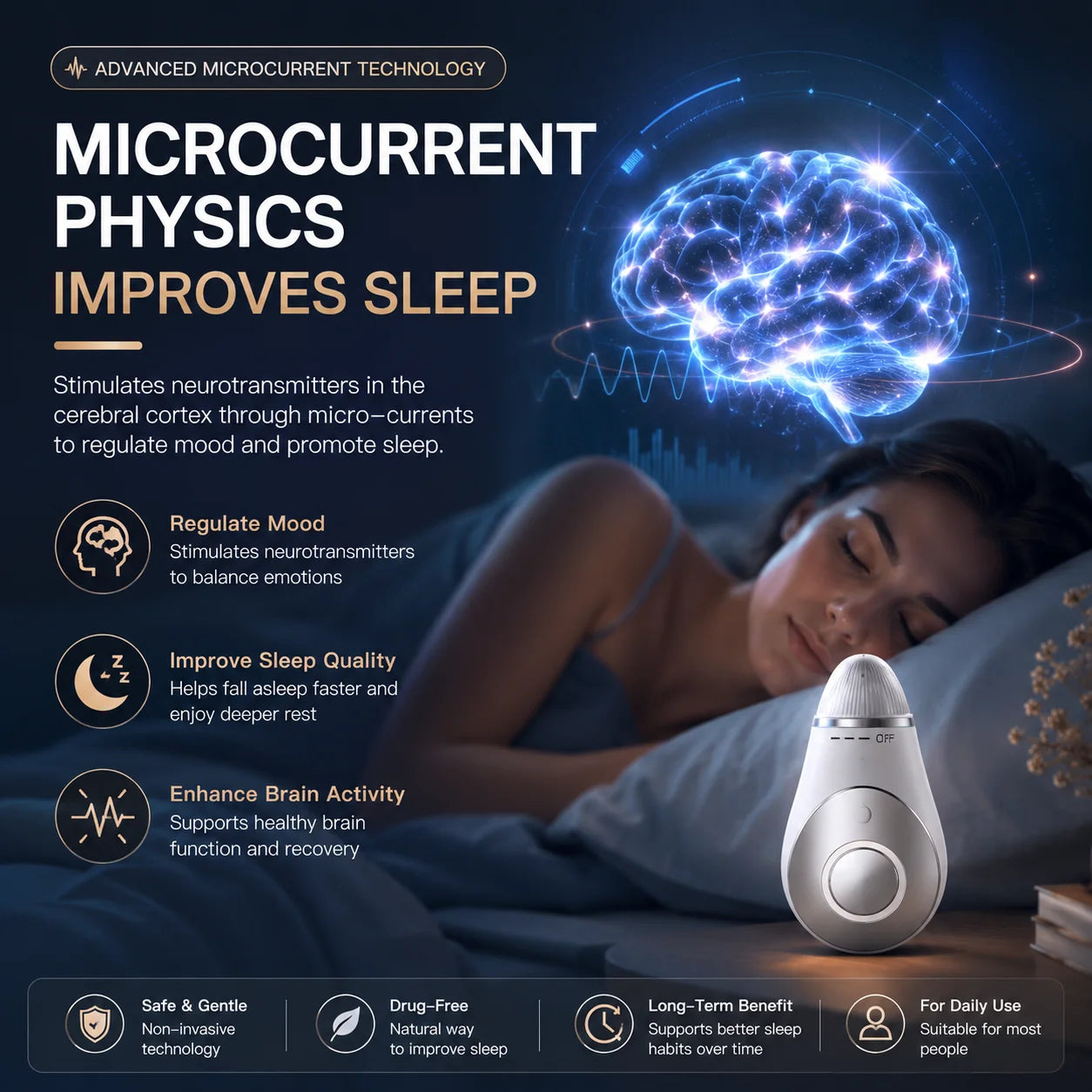 Relieve Anxiety Insomnia Sleep Aid Instrument Sleep Aid Insomnia Device to Help With Sleep