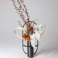 Wholesale Luxury Modern Black Stainless Steel Vase Customized Wedding Center Home Hotel Decoration Wire Drawing Flower Vase