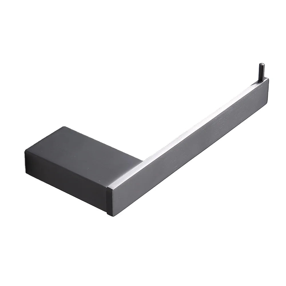 Stainless Steel Roll Paper Rack Wall Mount Toilet Paper Holder Gun Grey Bathroom Paper Holder