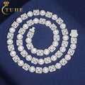 Sparkling Wedding Engagement Jewelry Iced Out Diamond 8mm 925 Sterling Silver VVS Moissanite Halo Four Leaf Clover Link Chain