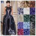 Metallic Reflective Silky 150gsm 100% Polyester High Water Glossy Liquid Black Satin Fabric Shiny Satin Organza Fabric