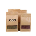 Wholesale High Quality 500g Dog Food Stand up Zip Lock Bag Kraft Craft Paper Packaging with Window Moisture Proof Feature